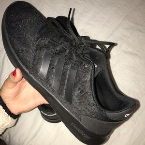 Adidas Black running shoes